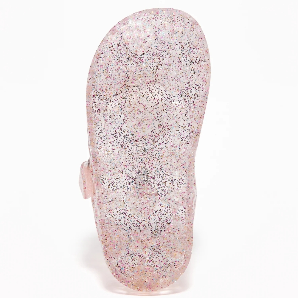 Old Navy Basket-Weave Glitter Jelly Ballet Flats - Picture 4 of 5